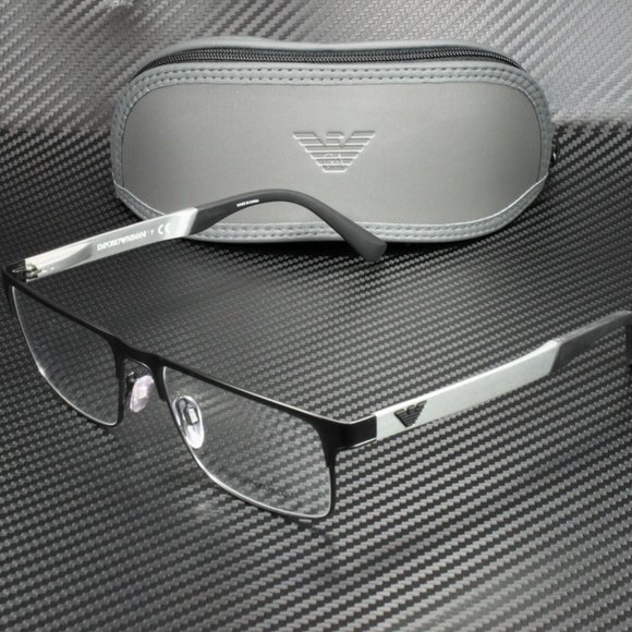 New Emporio Armani Men's Matte Black Eyeglasses!